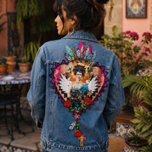 Image Décor art mexicain e Jean Femme – Création Artisanale et Bohème pour Noël, Anniversaire ou Instant Enchanté