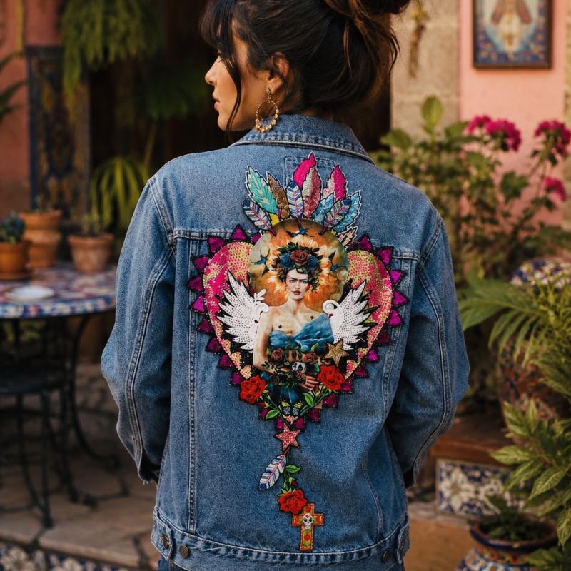 Décor art mexicain e Jean Femme – Création Artisanale et Bohème pour Noël, Anniversaire ou Instant Enchanté