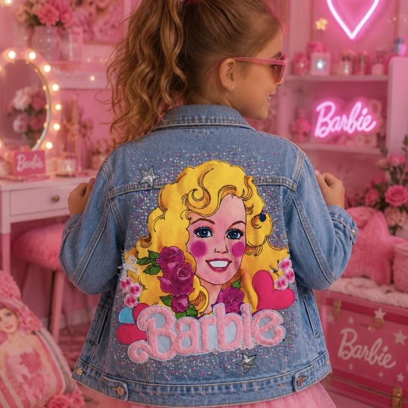 décor vintage, BB  “Vestes en Jean Personnalisées & Féeriques pour Enfants – Cadeaux Uniques pour Noël et Anniversaires