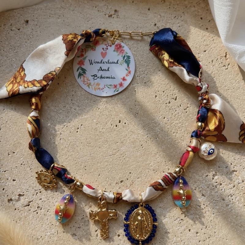 collier foulard, modèle marin, modèle unique