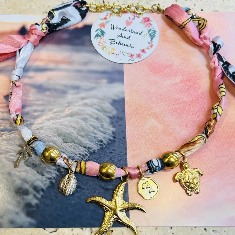 Collier rose étoile 
