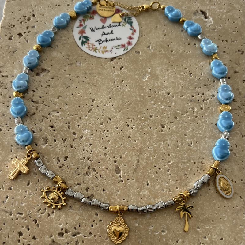 Collier Méditerranéen « Madone » – Pièce Unique