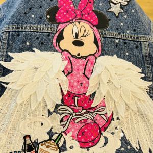 Image Decor Mouse Angel sur base en jeans Basic