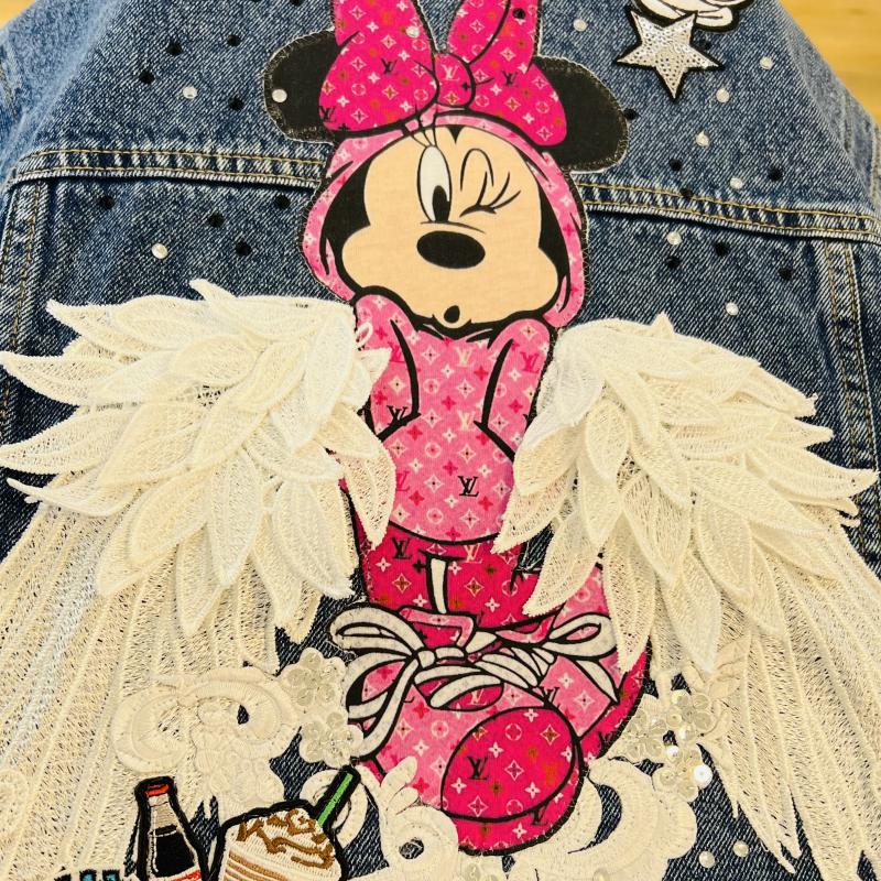 Decor Mouse Angel sur base en jeans Basic