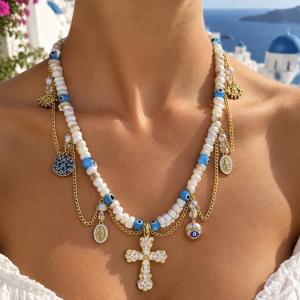Image Cadeau Noël : Le Collier Île Grecque Bohème & Solaire