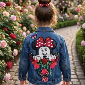 Image décor dreams mouse “Vestes en Jean Personnalisées & Féeriques pour Enfants – Cadeaux Uniques pour Noël et Anniversaires sur base en jeans basic