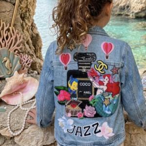 Image décor sirène pop  “Vestes en Jean Personnalisées & Féeriques pour Enfants – Cadeaux Uniques pour Noël et Anniversaires