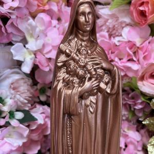 Image Sainte Therese en cire Or Rose