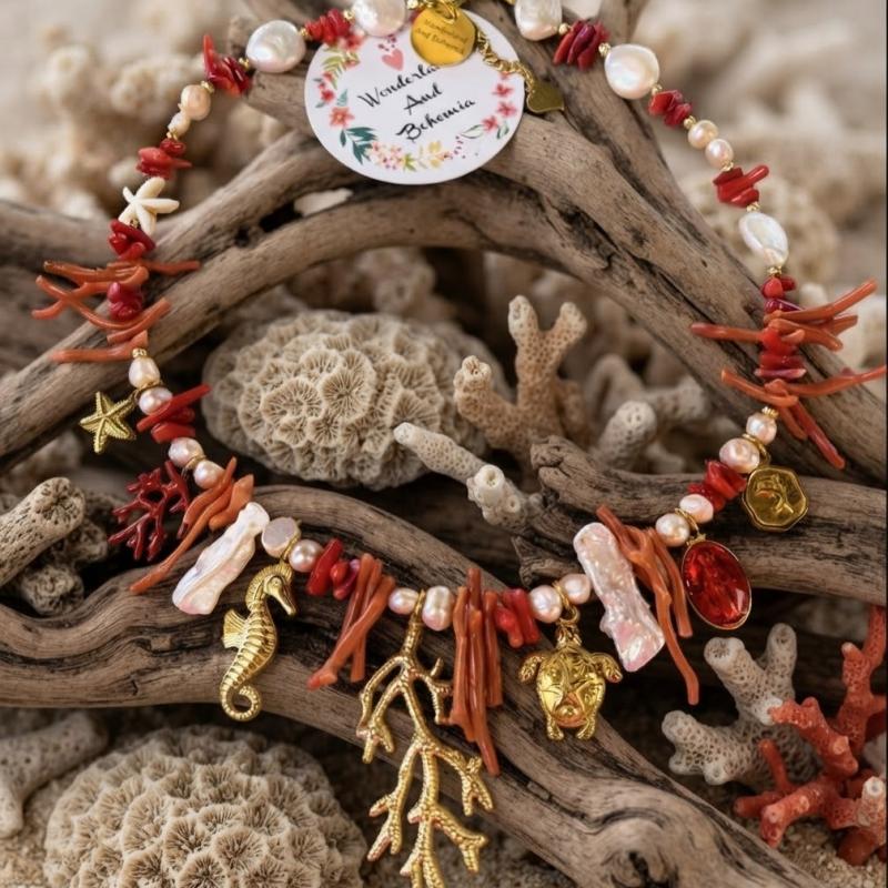 Collier fond marin, modèle unique