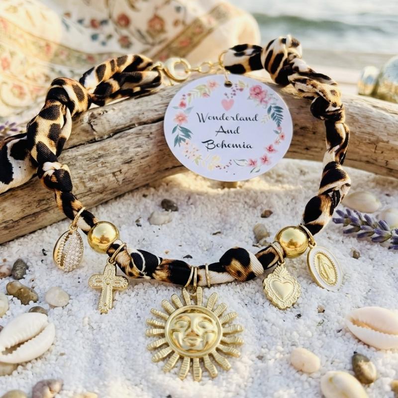 Collier Sun Léopard Collier Fait Main – Cadeau Poétique et Unique pour Noël ou Anniversaire