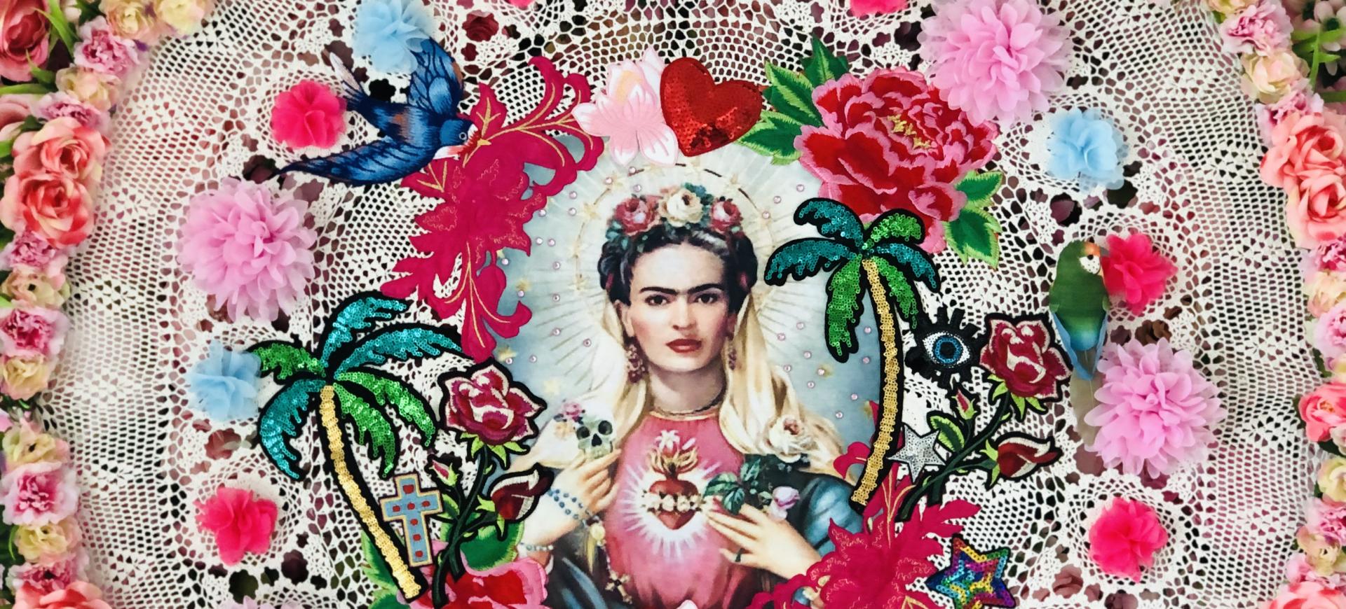 Image Macramé Géant Frida ART model unique