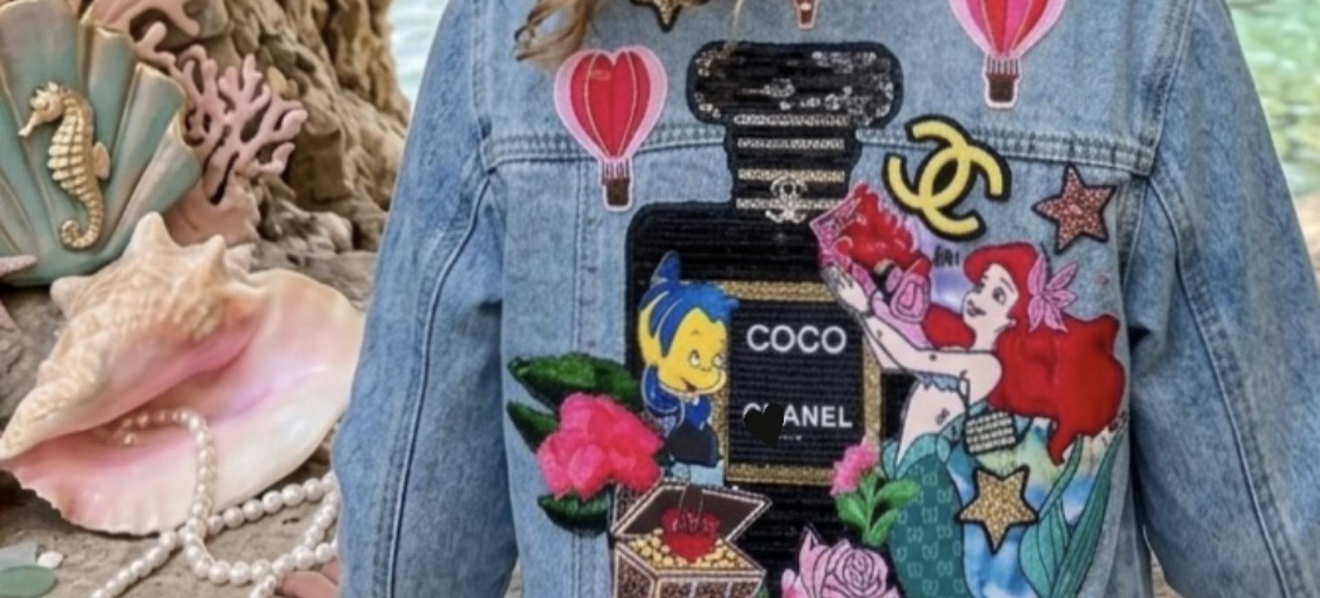 Image décor sirène pop  “Vestes en Jean Personnalisées & Féeriques pour Enfants – Cadeaux Uniques pour Noël et Anniversaires