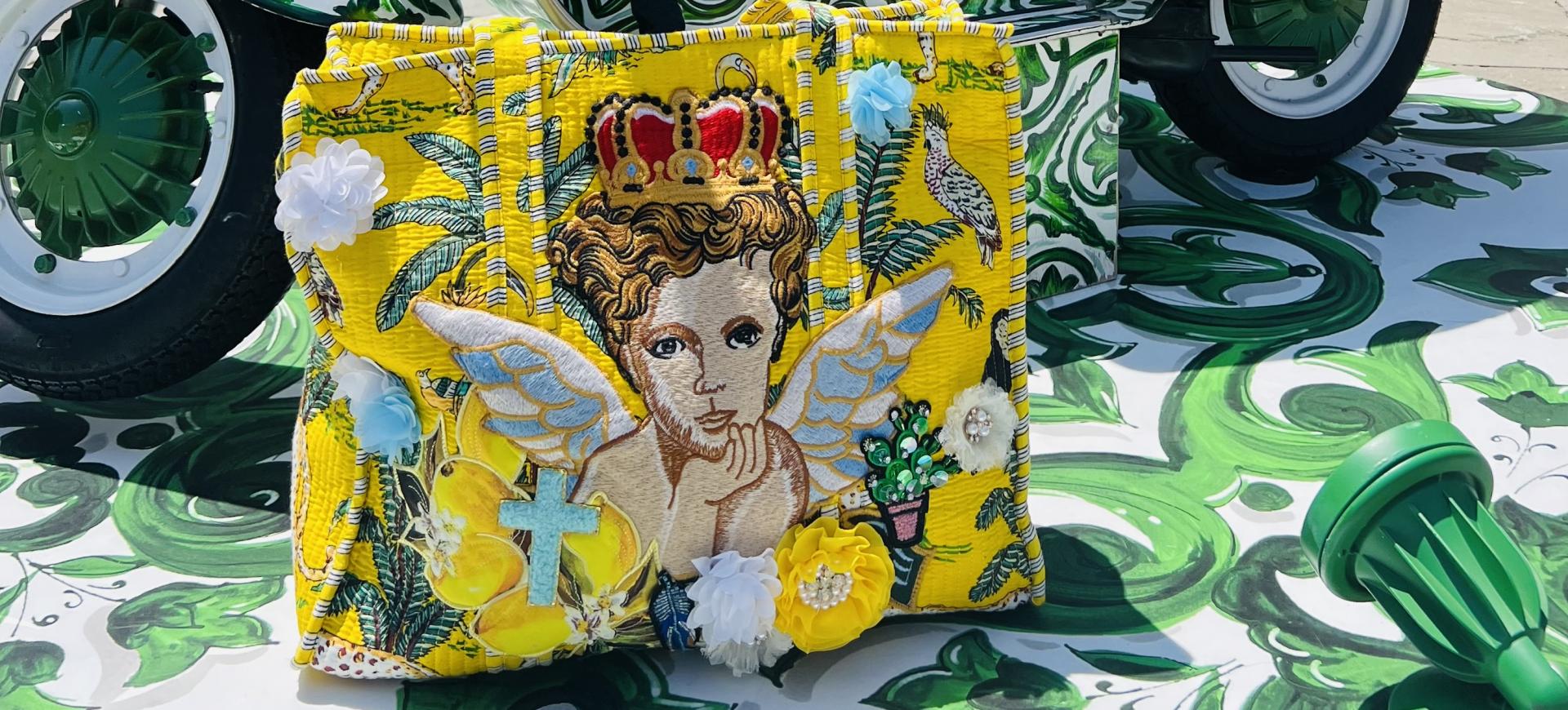 Image Maxi Caba Bohme Chill Angel  Pice Unique Fait Main, Esprit Sicilien & Posie  Offrir